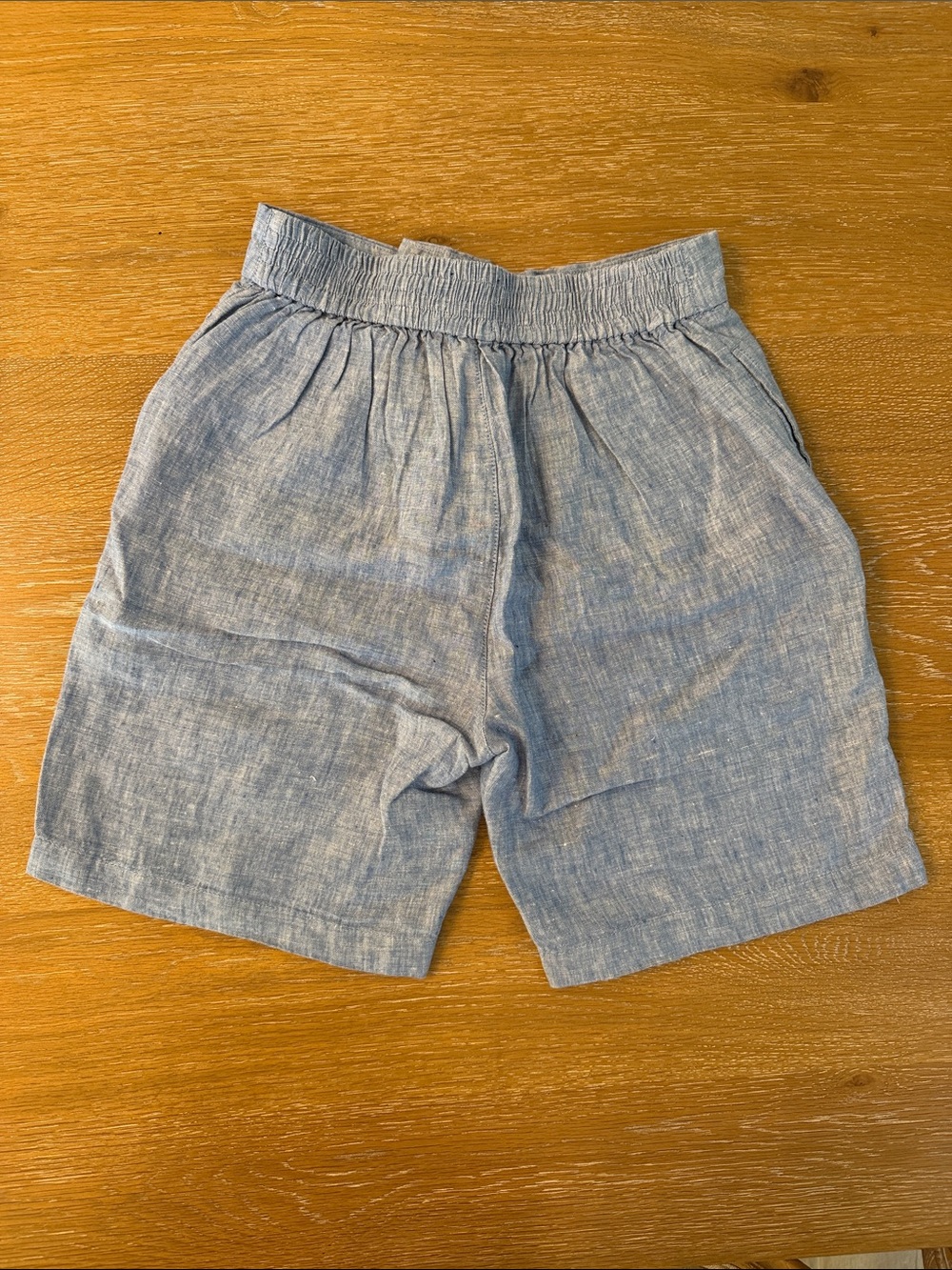 Tahari Blue Linen Shorts with Elastic Waist XS - Picture 3 of 10